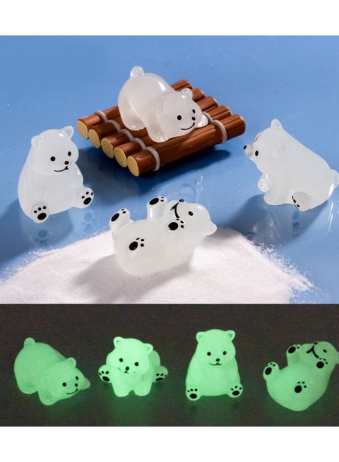 KANGLI Car Dashboard Decoration 4 Piece Cute Polar bear-Shaped Interior Accessories Set - Image 2