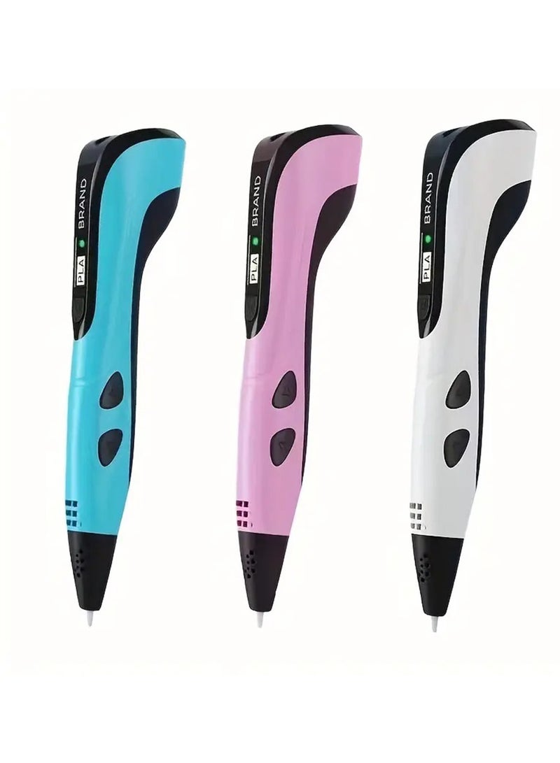 Hihonor 3D Printing Pen Set for Kids, Creative Drawing Doodling Pencil with PLA & ABS Support, USB Powered, with Electronic Components, for 6-8 Years, Educational Birthday Gift for Children, White  - Image 4