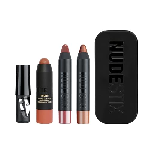 Nudestix Sunset Nudes Mini Kit – 3-Piece Cream Blush, Bronzer & Glossy Lip Set for Cheeks, Eyes & Lips | Travel-Size, Multi-Use Vegan Makeup for a Radiant, Beachy Glow - Image 3