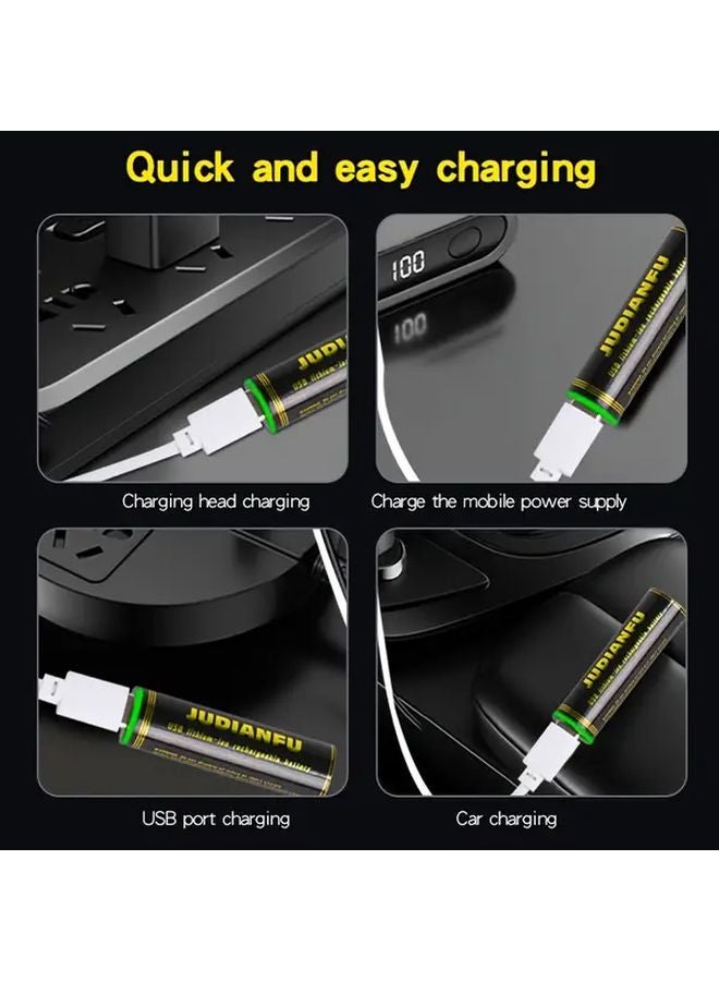 Rechargeable Lithium Battery 2 Pack 1 5V Constant Voltage Type C USB Charging 3000mwh - Image 5