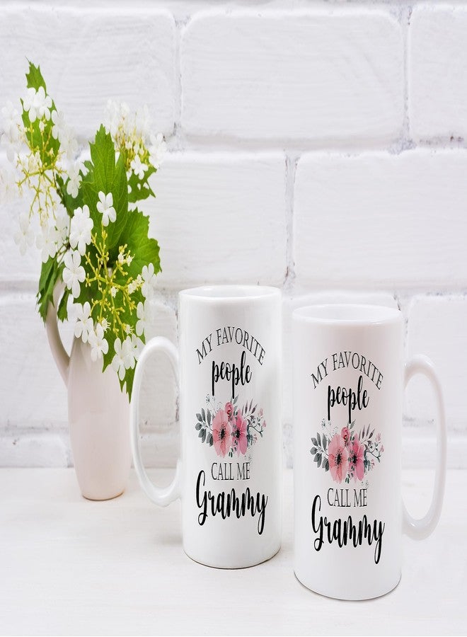 QASHWEY Grammy Coffee Mug, Grammy Gift, Grandma Coffee Mugs, GrandmaGifts, GrammyMug Tea Cup Gifts for GrandmaGrammy, My Favorite People Call MeGrammy CoffeeCups Ceramic 11oz - Image 5