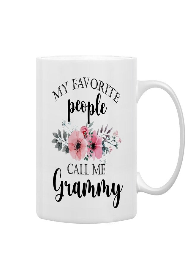 QASHWEY Grammy Coffee Mug, Grammy Gift, Grandma Coffee Mugs, GrandmaGifts, GrammyMug Tea Cup Gifts for GrandmaGrammy, My Favorite People Call MeGrammy CoffeeCups Ceramic 11oz - Image 1