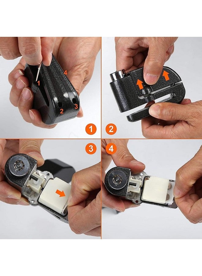 Kingsway Alarm Disc Lock, Heavy Duty Anti Theft Disc Brake Wheel Lock with 110dB Super Loud Alarm Sound Use for All Disc Brake Wheel Motorcycle e-Bike Scooter Ranger Cycle, 100% Waterproof, 1 Piece - Image 5