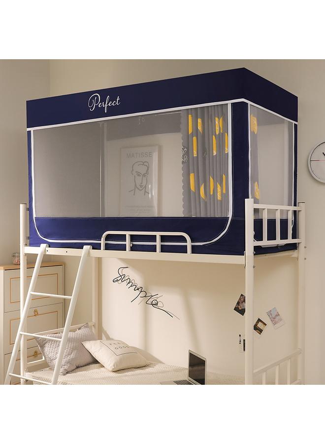 Bluejw New Student Dormitory Upper And Lower Lay Mosquito Net Shading Cloth Dust-proof Integrated Tent Cloth Sliding Curtain 0.9 Bed Curtain With Bracket  - Image 1