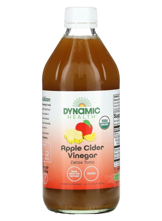 Dynamic Health - Apple Cider Vinegar Detox Tonic 16 fl oz (473 ml) - Image 1
