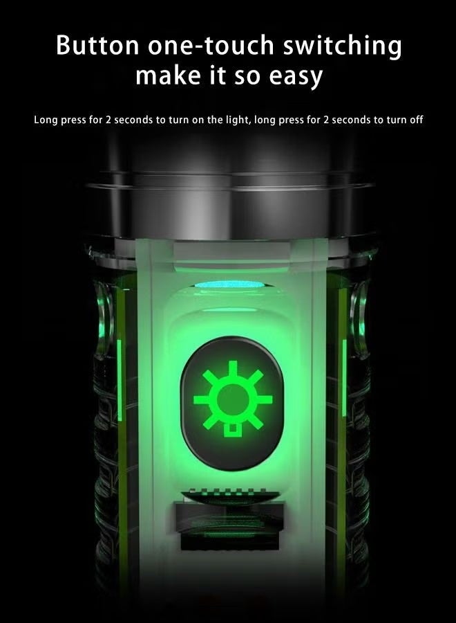 LED Flashlight Clip Mini Torch Pen Light,TyPE-C multifunctional red and blue flash fluorescent,Portable Pocket EDC Flash Light for Daily Using,Backpacking,Camping,and Hiking - Image 5