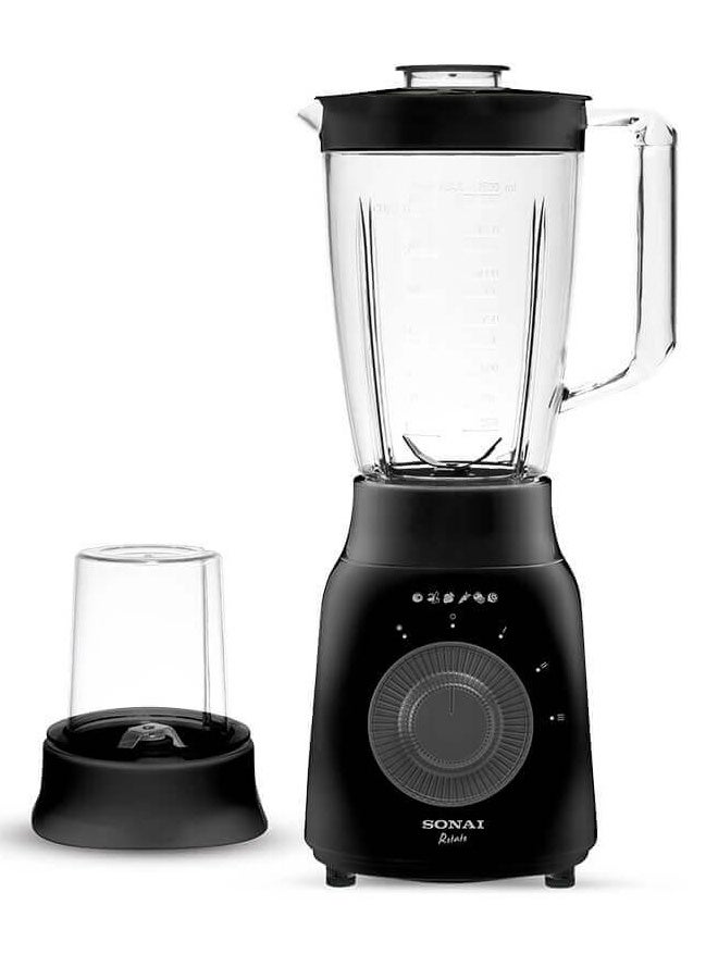 Soani Electric Blender, 500 Watt, 2 in 1, Black - MAR-2510