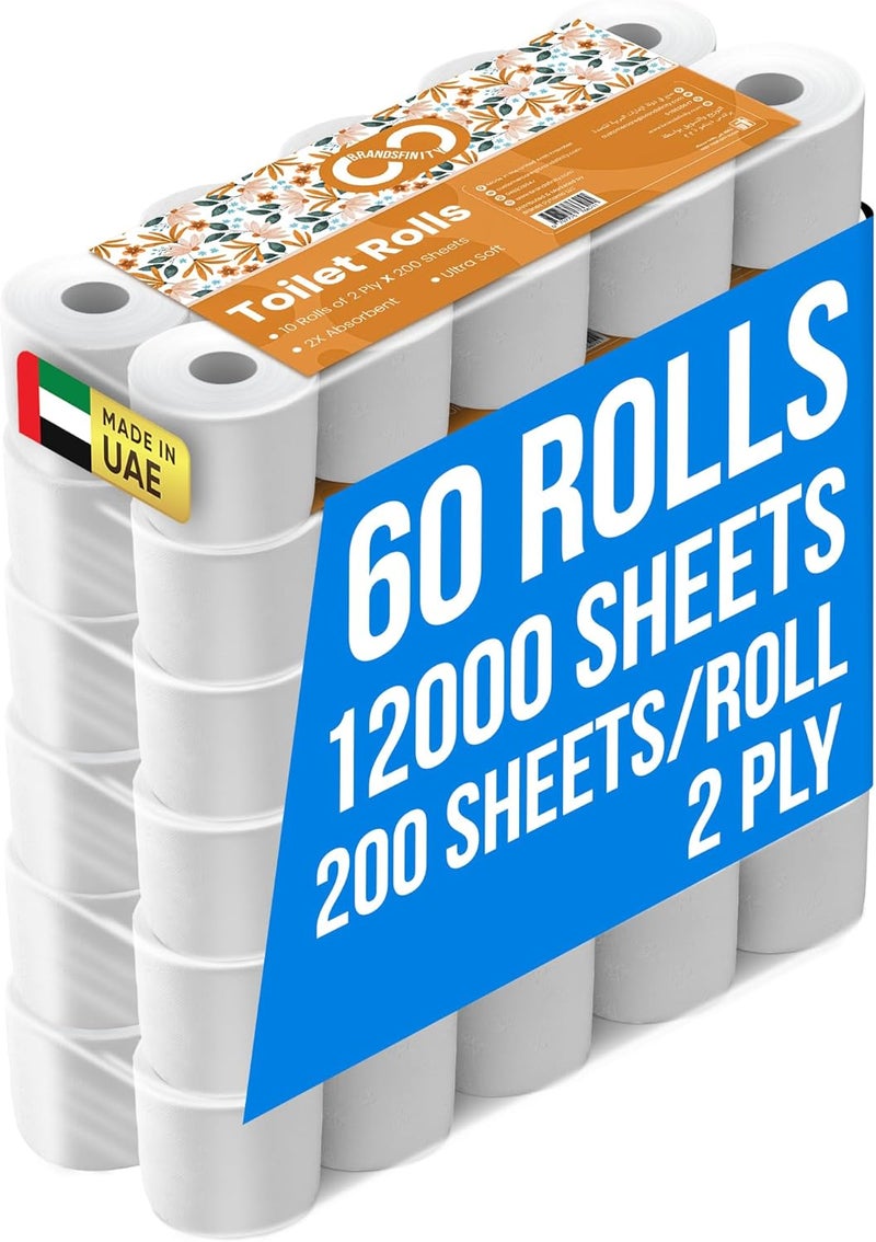 Brandsfinity 2 Ply Toilet Paper - 60 Rolls - Image 1