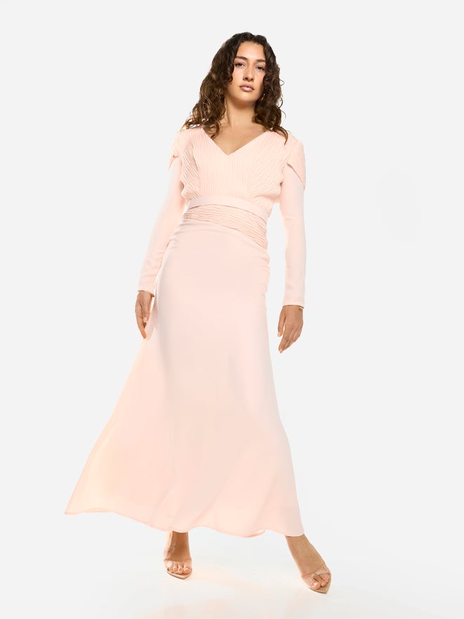 House of Moda Textured Flow Gown Maxi Dress - Image 4