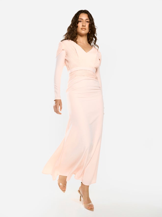 House of Moda Textured Flow Gown Maxi Dress - Image 3
