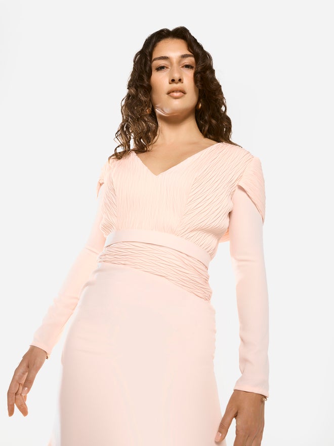 House of Moda Textured Flow Gown Maxi Dress - Image 5