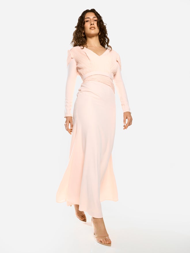 House of Moda Textured Flow Gown Maxi Dress - Image 2