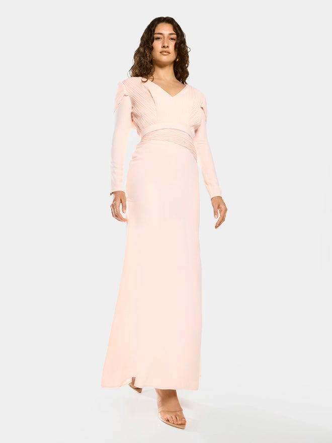 House of Moda Textured Flow Gown Maxi Dress - Image 1