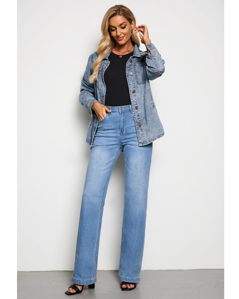 GRAPENT Womens Jeans Size 12 14 Blue Indigo Medium Blue Long - Image 5