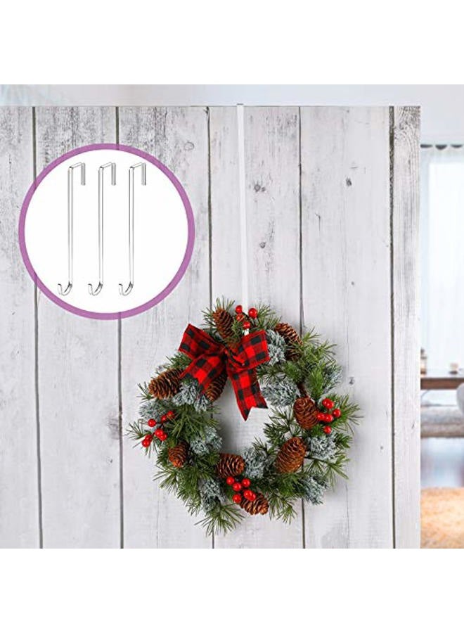 Ripeng Plastic Wreath Hanger for Front Door Clear Door Wreath Hanger Wreath Hooks for Indoor Outdoor Home Decor, 12 Inch(4 Pieces) - Image 4