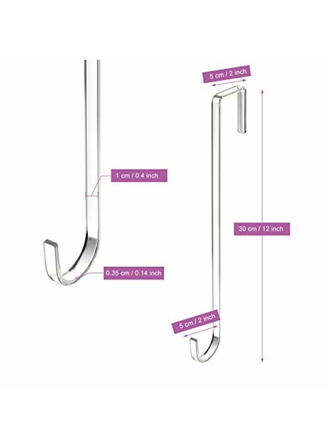 Ripeng Plastic Wreath Hanger for Front Door Clear Door Wreath Hanger Wreath Hooks for Indoor Outdoor Home Decor, 12 Inch(4 Pieces) - Image 2