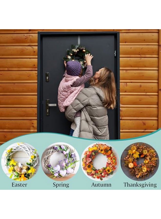 Ripeng Plastic Wreath Hanger for Front Door Clear Door Wreath Hanger Wreath Hooks for Indoor Outdoor Home Decor, 12 Inch(4 Pieces) - Image 5