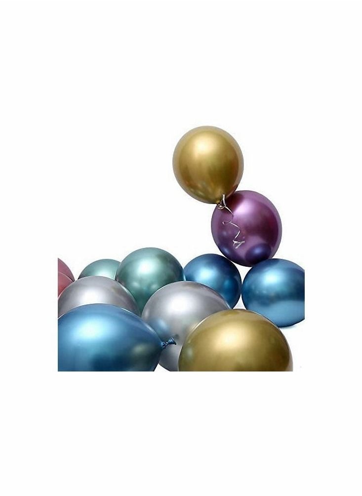 كاست ويف 12 بوصة 50 قطعة 3D قسط متنوعة اللون اللاتكس المعدنية حفلة عيد ميلاد بالونات - Image 3