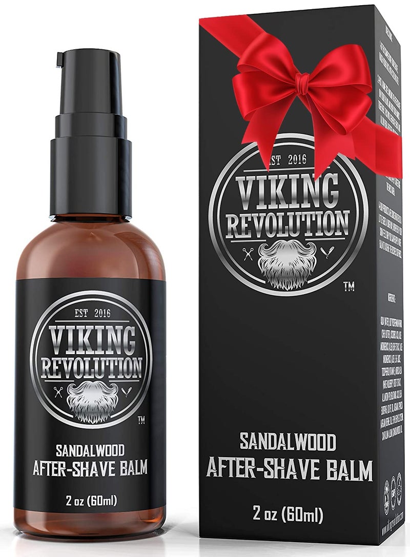 Viking Revolution Viking Luxury After-Shave Balm - Soothes Face, Moisturizes After Shaving, Eliminates Razor Burn - Sandalwood Scent - Image 1