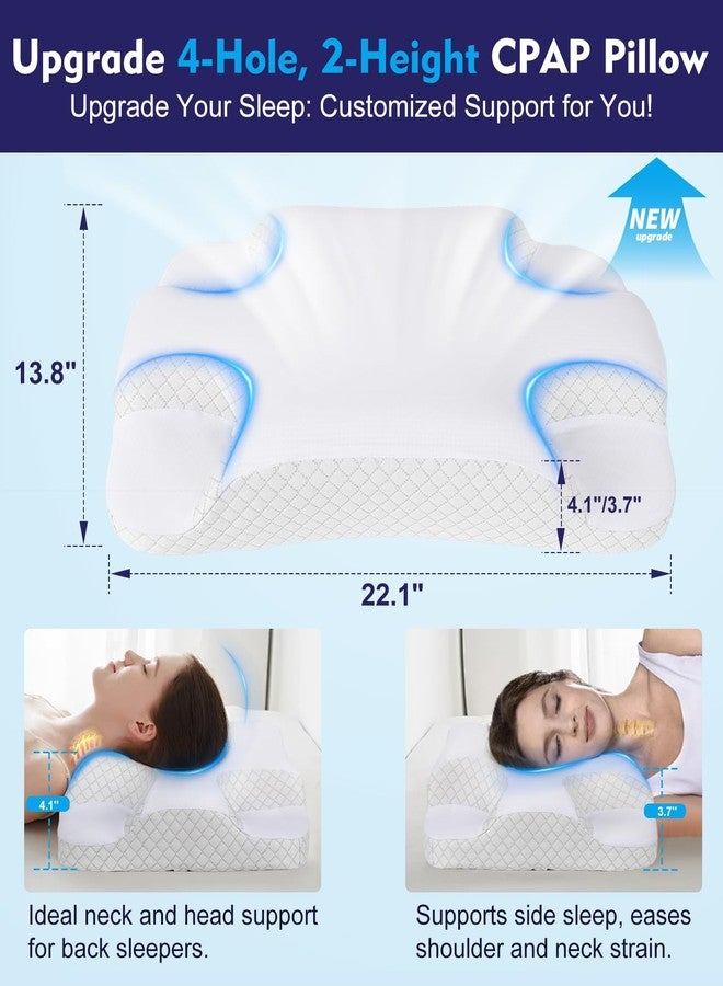 IKSTAR Deep Sleep CPAP Pillow for Side Sleeping for All CPAP Masks Users to Reduce Air Leaks & Masks Pressure: Neck Support Pillows for Neck Pain Relief - Cooling Memory Foam Pillow Side Back Stomach Sleeper - Image 5