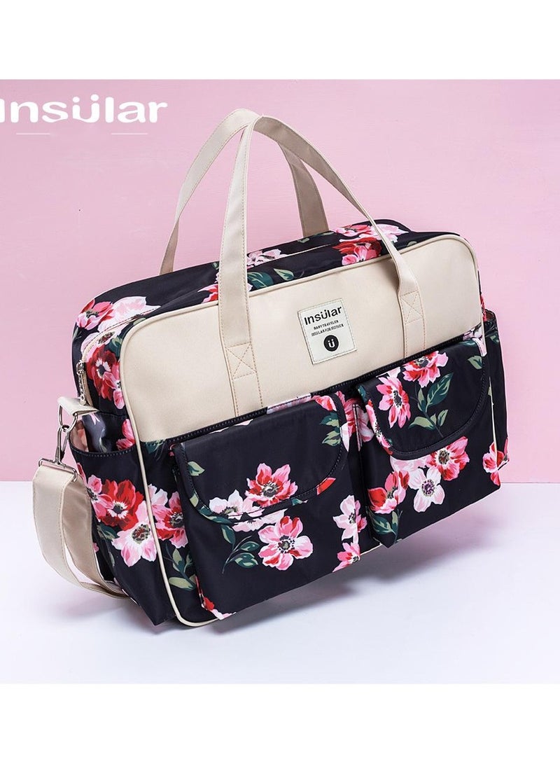 insular Floral Printed Baby Diaper Handbag - Image 1