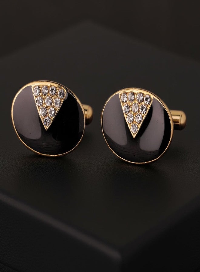 VOYLLA Statement Imperial Black Cufflinks,Casual,Party,Weddig,Festive,Formal,Gift for him,Secret Santa Gift,Stylish Mens Accessories - Image 2