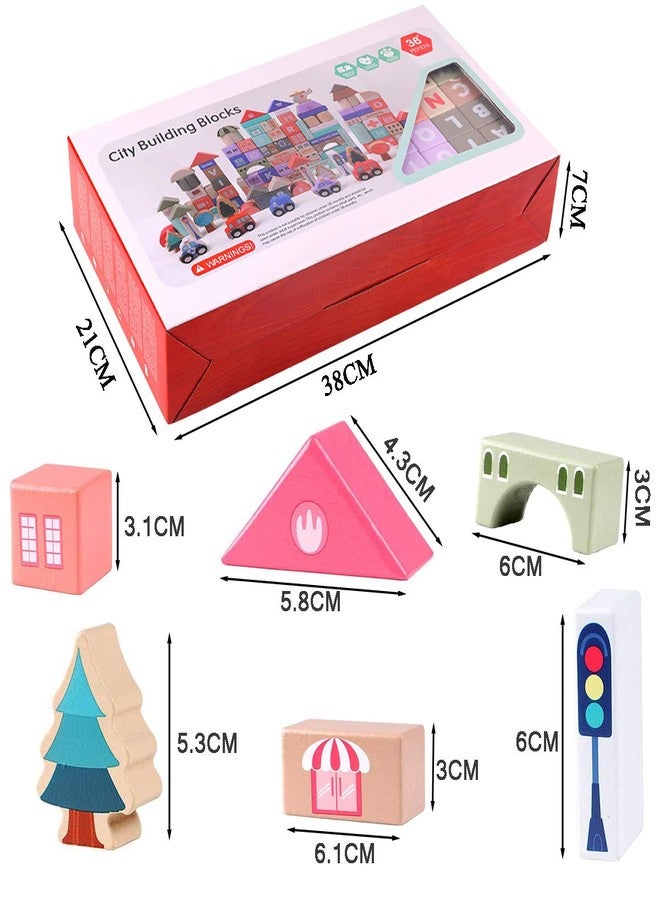 CICITOYWO Wooden Building Blocks Set Wood Kids Construction Stacker Stacking Preschool Learning Educational Preschool Toys Kit for Toddler 3+ Year Old Boy and Girl Gifts - Image 5