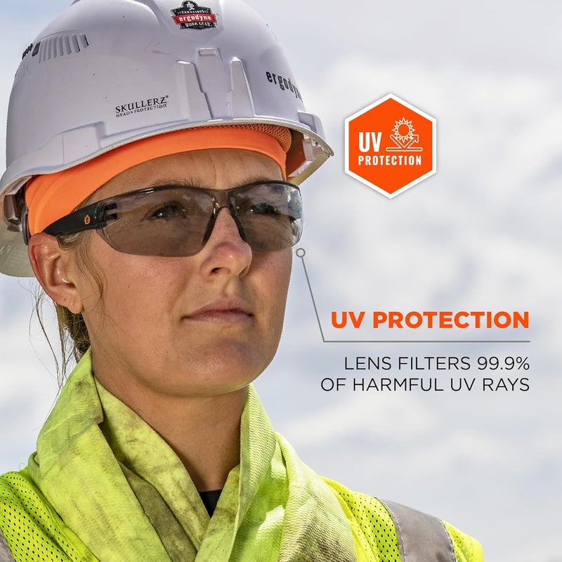 Ergodyne Skullerz VALI Frameless Safety Glasses Lightweight IndoorOutdoor Lens - Image 3