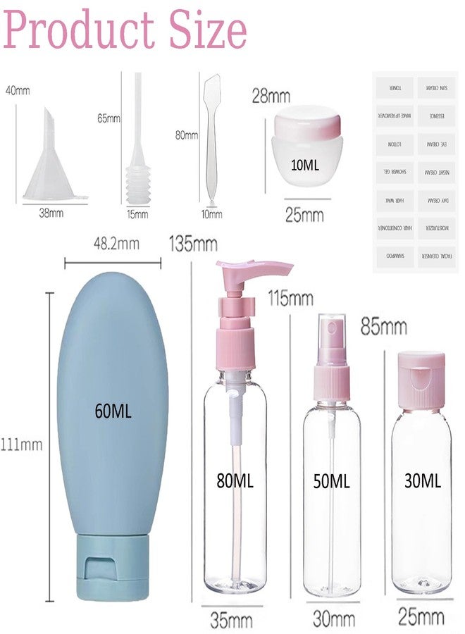 Maggidea Travel Bottle Set, 11PCS Travel Bottles for Toiletries, Leak Proof Refillable Squeezable, Empty Containers with Bag for Toiletries, Cosmetic, Shampoo, Conditioner, Lotion, 12pcs - Nordic Style, Travel - Image 5