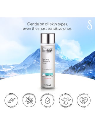 Essential Care Soothing Cleansing Toner, 200 ml, Hydrates, Removes Make Up And Soothes Skin Enriched with Alpine Glacier Water for Normal to Dry Skin - view 5