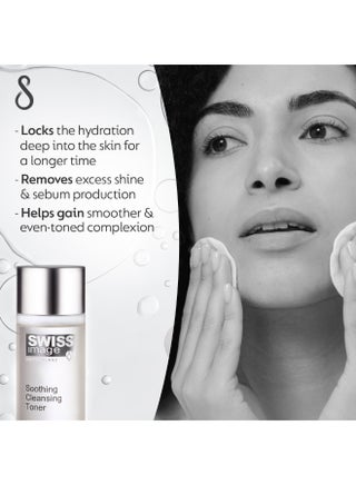 Essential Care Soothing Cleansing Toner, 200 ml, Hydrates, Removes Make Up And Soothes Skin Enriched with Alpine Glacier Water for Normal to Dry Skin - view 4