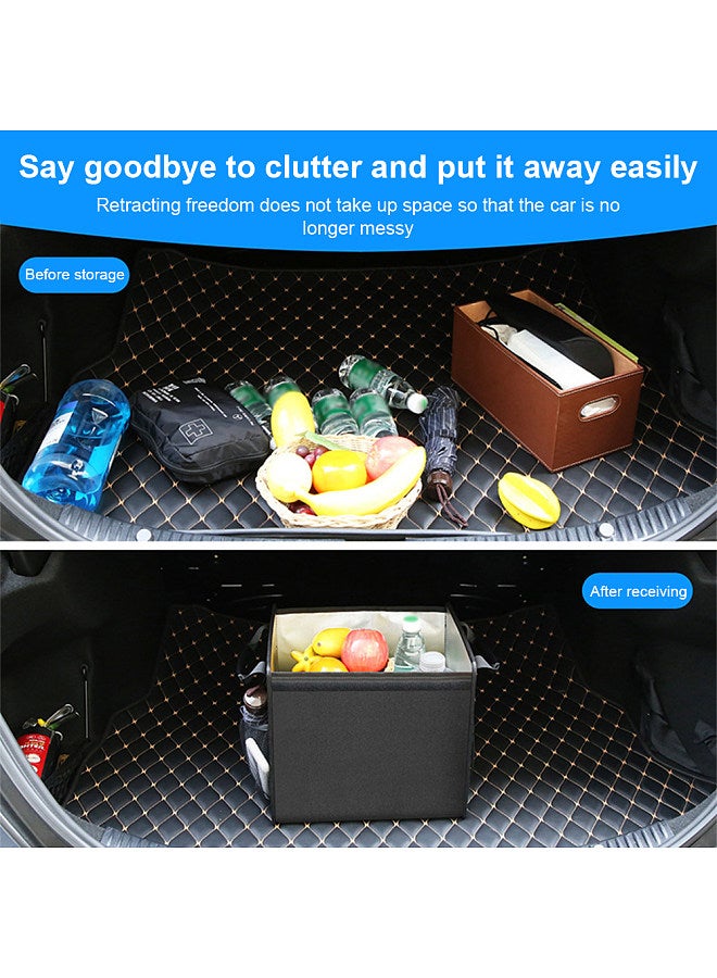 Car Trunk Organizer Bag Insulated Waterproof for Car Sedan SUV MPV  Foldable 600D Oxford Cloth Travel Organization Storage Box with 2 Mesh Bag Portable Handle  - Image 5