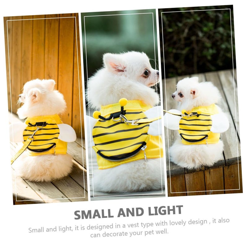 Soft Mesh Dog Vest Harness And Leash Set With Insect Pattern Small Size For Puppies - Image 4