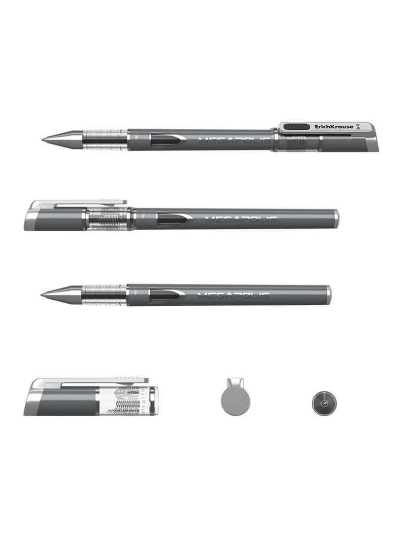 ErichKrause قلم جيل ميغابوليس قطعة واحدة 0.5 مم حبر أسود - Image 3