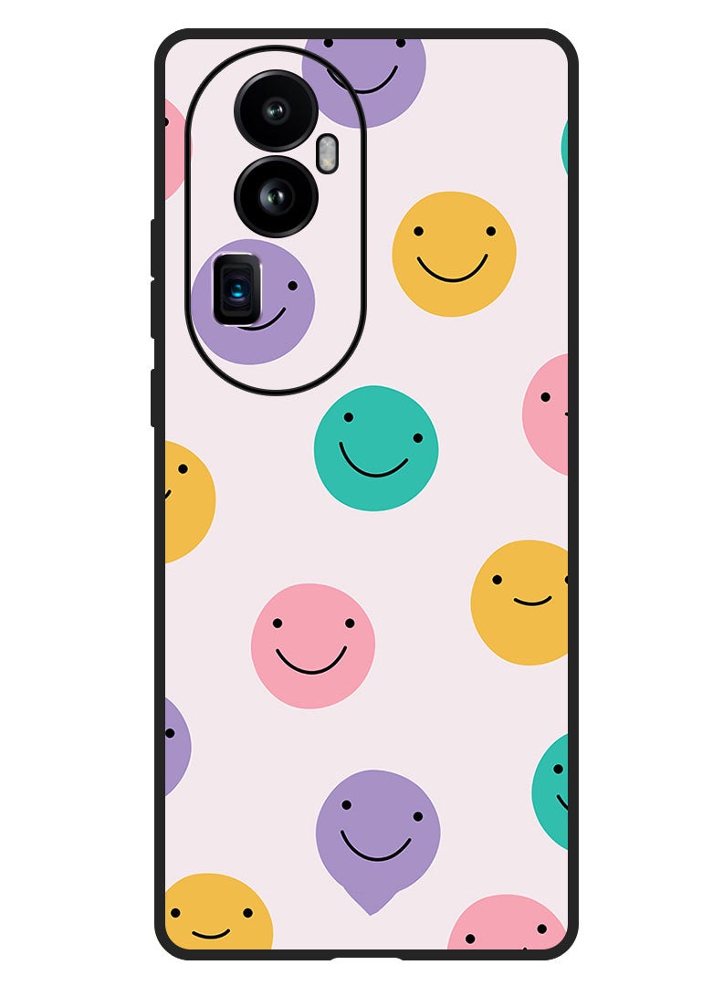 Theodor Protective Case Anti Scratch Shock Proof Bumper Cover For Oppo Reno 10 Pro Plus Smileys - Image 1
