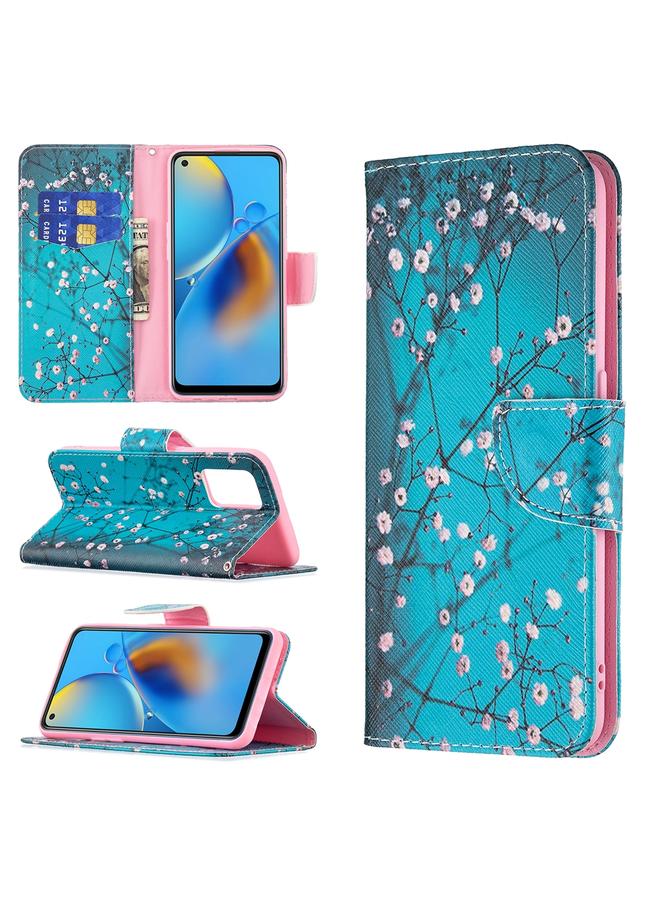 اس-توب جراب لهاتف OPPO A74 4G / F19 4G، جراب جلدي أفقي قابل للطي بنمط رسم ملون مع حامل وفتحات للبطاقات ومحفظة - Image 1