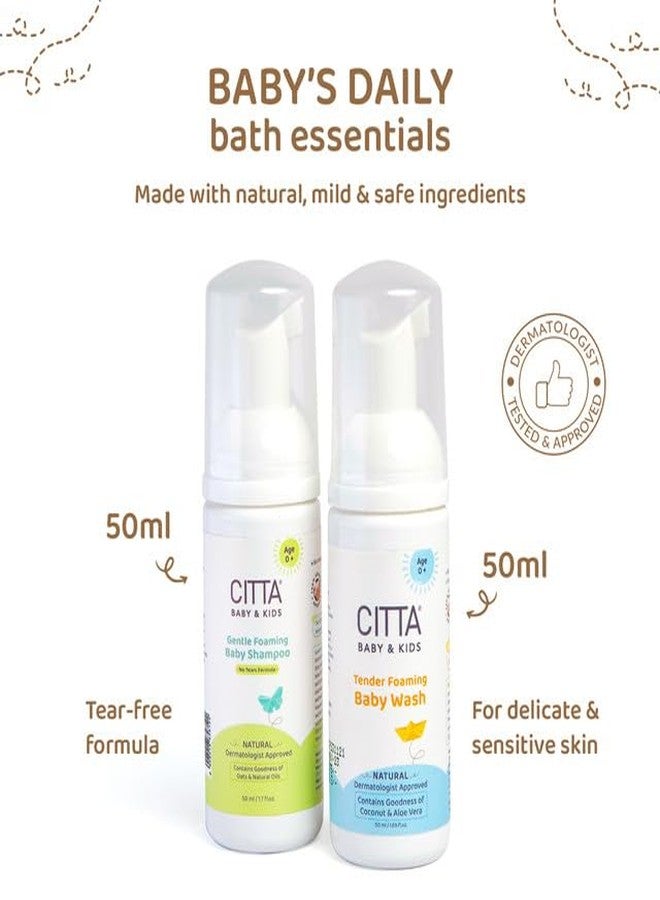 CITTA Bubbles of Care | Gift box with Gentle Foaming Baby Shampoo 50 ml - 1 | Tender Foaming Baby Wash 50 ml - 1 | Baby Kit for New Born - Image 3