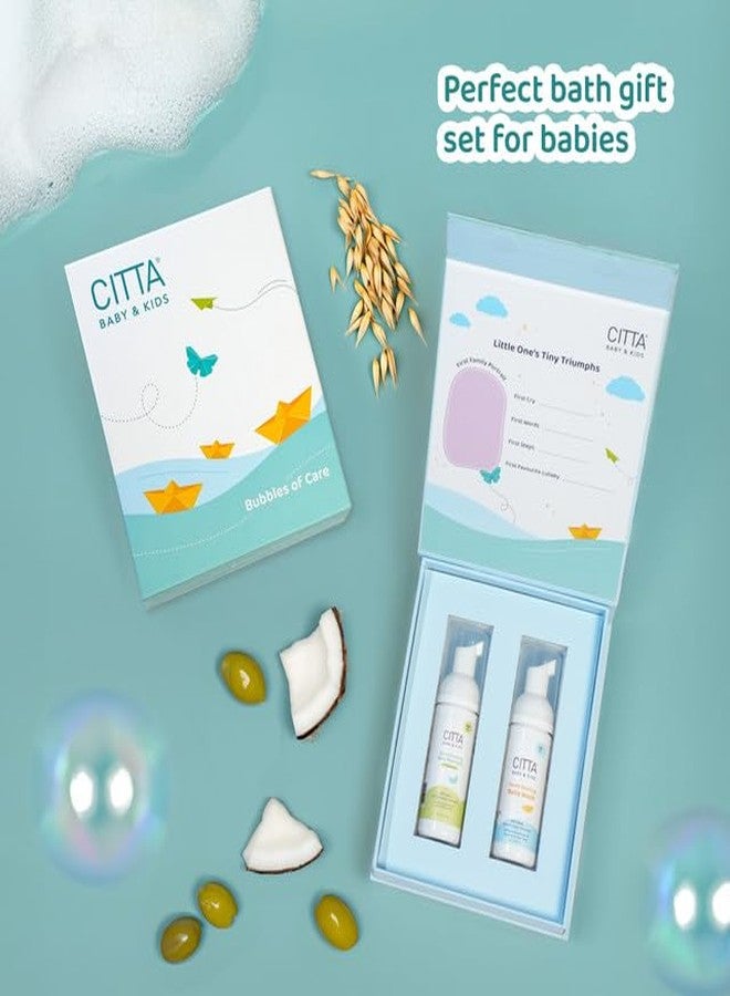 CITTA Bubbles of Care | Gift box with Gentle Foaming Baby Shampoo 50 ml - 1 | Tender Foaming Baby Wash 50 ml - 1 | Baby Kit for New Born - Image 2