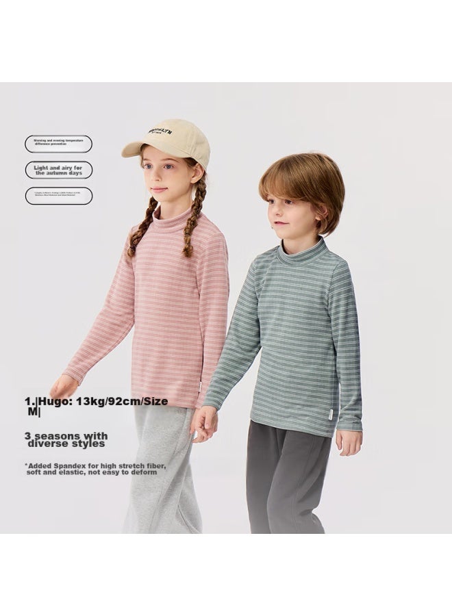 Junejunior , Children's Warm Top, Semi-turtleneck Undershirt, Boys And Girls Spring Autumn Winter Long-sleeve Inner Layer - Image 4