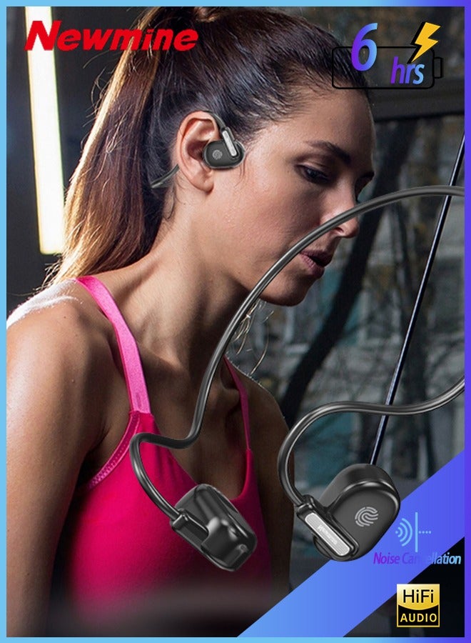 Newmine Open Earphones Lightweight Ear Hook Design 6+ Hours Of Long Battery Life Bluetooth V5.3 Directional Sound Transmission Without Sound Leakage Black Earphones - Image 3