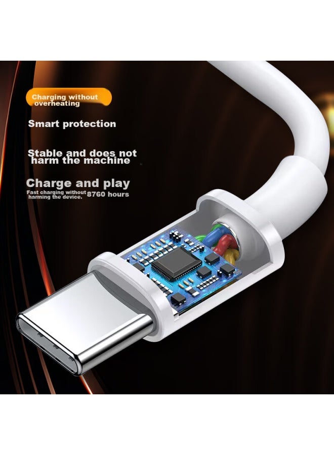 Zitai Compatible With Apple 16/15 Phones, Type-c Data Cable, Double-ended Pd 100w Fast Charging Cable, C To C Charging Cable For Ipad/macbook Laptops, 2 Meters White - Image 3