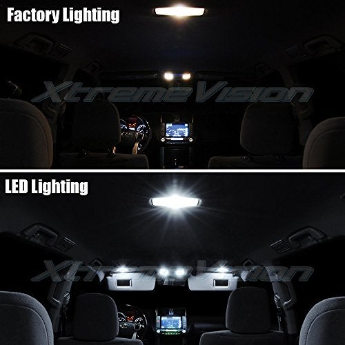 XTREME VISION إضاءة LED داخلية XtremeVision لسيارة نيسان جوك 2011-2015 (6 قطع) مجموعة إضاءة داخلية بيضاء نقية + أداة تركيب - Image 3