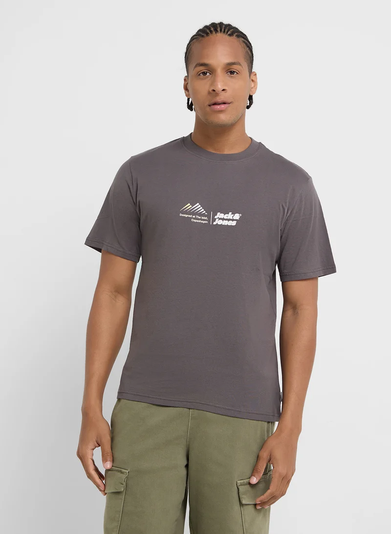 JACK & JONES 5 Pack Graphic Crew Neck T-Shirt