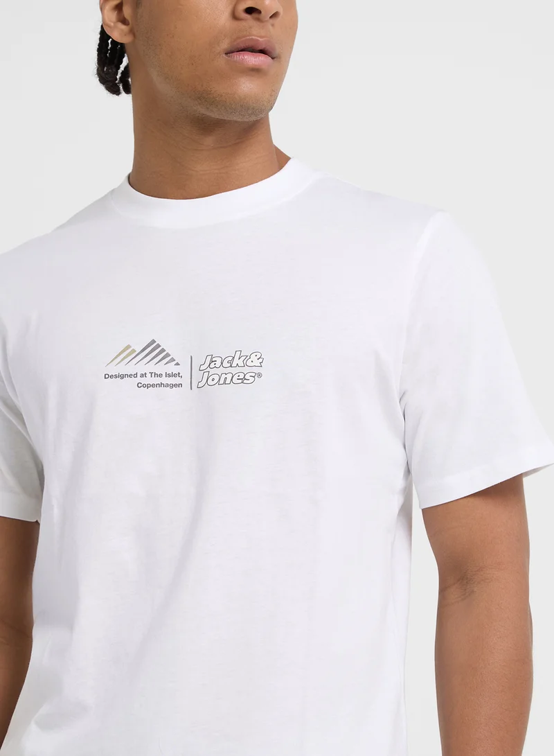 JACK & JONES 5 Pack Graphic Crew Neck T-Shirt