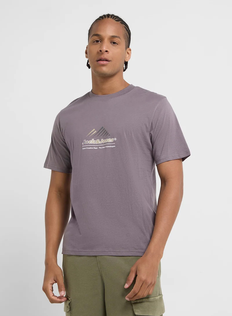JACK & JONES 5 Pack Graphic Crew Neck T-Shirt