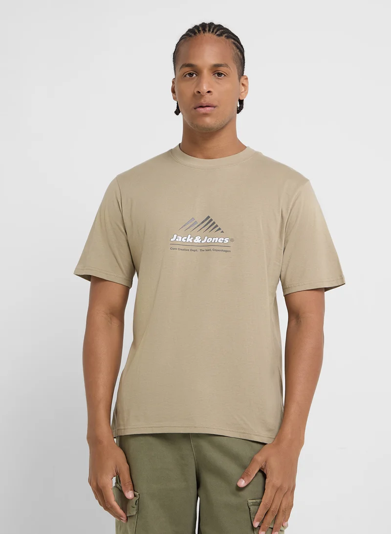 JACK & JONES 5 Pack Graphic Crew Neck T-Shirt
