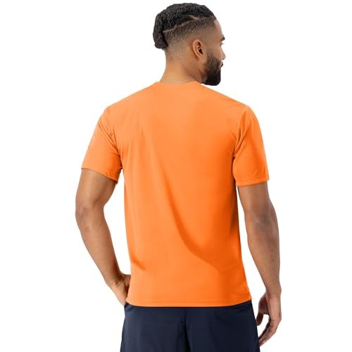 Hanes mens Sport Cool Dri Performance Tee fashion t shirts, Safety Orange, Large US - Image 3