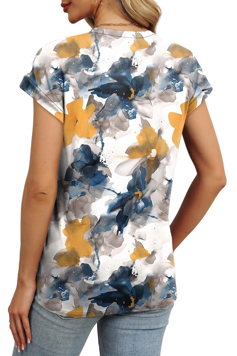 Alaroo Fashion Tops for Women Crewneck Polyester Shirts for Ladies Going Out Clothing Print 08 S - Image 4
