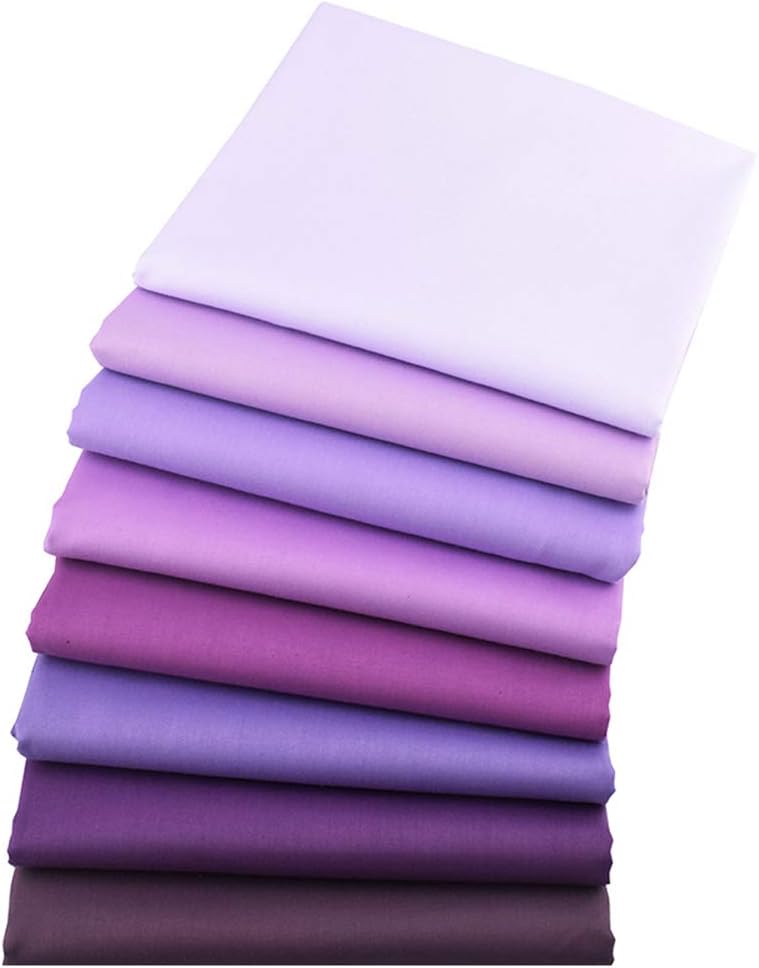 Hanjunzhao Solids Purple Fat Quarters Fabric Bundles, Pre-Cut Quilting Fabric for Sewing Crafting, 18 x 22 inches(Purple Solid) - Image 5