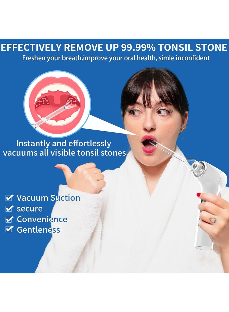 Tonsil Stone Removal Kit Tonsil Stone Remover Vacuum with Built-in Blue Light Rechargeable Tonsil Stone Remover for Bad Breath - Image 2